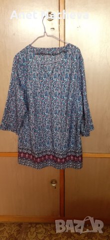 Дамска лятна блуза - шарена, снимка 1 - Ризи - 41635566