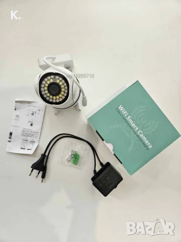 5V! WIFI Wi-fi безжична Камера за наблюдение въртяща, 12MP 4K ICSEE А13 ULTRA HD, снимка 1