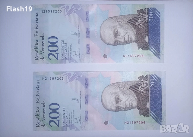 Венецуела 200 боливара 2018 UNC