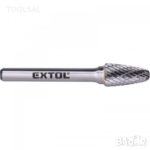 Шлайфгрифер борфреза карбидна дъговидна форма Ø10x20mm, опашка Ø6mm, средни насечки, снимка 1