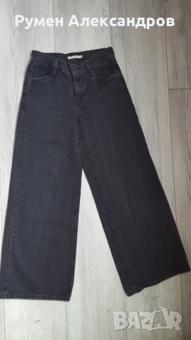 Черни дамски дънки Levi Strauss '94 Baggy Wide Leg W25 L33, снимка 3 - Дънки - 52043760