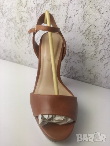 Уникални кожени сандали на висок ток Aldo, снимка 2 - Дамски обувки на ток - 41263848
