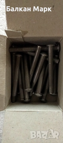 Нитове с кръгла/обла глава – стоманени (Eisen), 6x60 мм, 20 броя, снимка 1