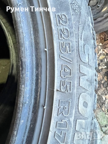 4бр зимни гуми 225-45-17, снимка 5 - Гуми и джанти - 52814997