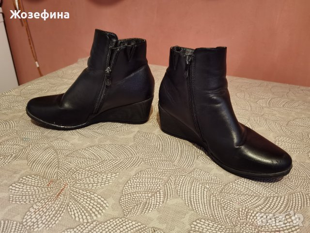 Черни боти от изкуствена кожа, снимка 3 - Дамски боти - 40384214