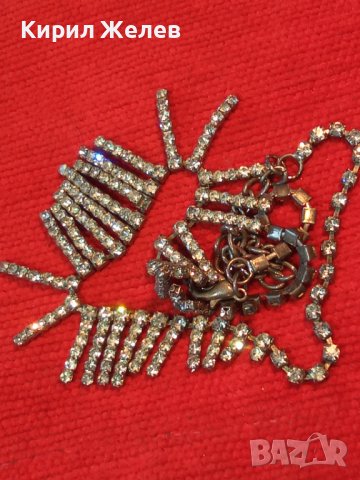 ПОСРЕБРЕНА ВИНТИДЖ АРТ КРИСТАЛНА ОГЪРЛИЦА КОЛИЕ 4374