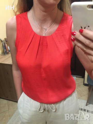 Лятна блуза в цвят Диня, снимка 14 - Потници - 33361864