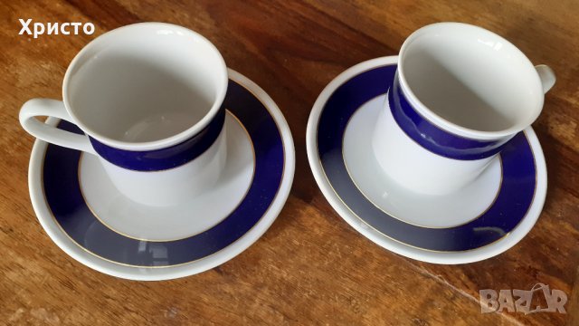 сервиз за кафе Чешки порцелан антикварен от завода LEANDER от 1907 година, фин бежов порцелан, снимка 3 - Сервизи - 34718433