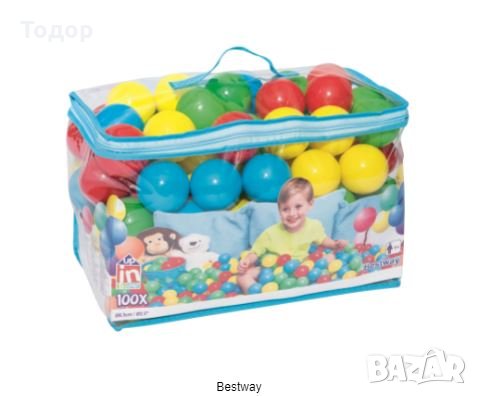 Топки за басейн многоцветни кухи  100 броя, снимка 2 - Детски топки - 35995027