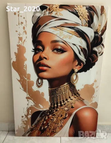 Светеща картина с LED осветление - жената 11