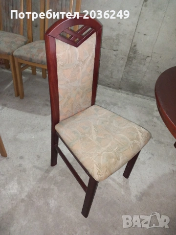 Комплект масивна разтегателна маса с 6 стола, снимка 3 - Маси - 53401296