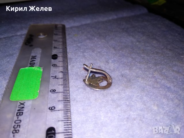 СТАРА СКЪПОЦЕННА АНГЛИЙСКА СРЕБЪРНА РЕТРО АРТ ОБЕЦА ЦВЕТЕ СРЕБРО925 с ИСКРЯЩИ ФАСЕТ ЦИРКОНИ 35261, снимка 5 - Обеци - 39643761
