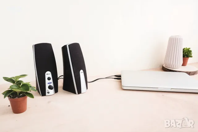 Комплект тонколони за компютър Trust Mila 2.0 - ерни и сребристич, снимка 2 - Тонколони - 49230358