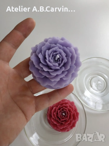 Ароматни, декоративни свещи рози от 4 бр.,за дома, снимка 4 - Декорация за дома - 53694463