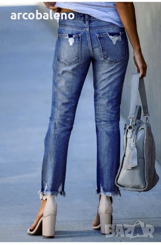 Дамски накъсани изпрани протрити дънки, 3цвята , снимка 11 - Дънки - 39459978