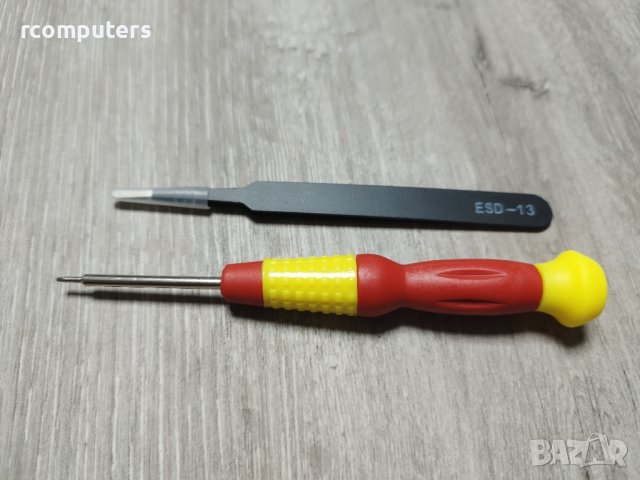Комплект отвертки за телефони 2 части - кръстата и пинсета, снимка 1