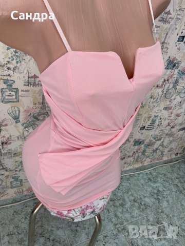 Розова,  бонбонена рокля, снимка 1