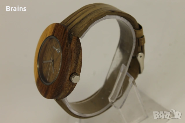 Оригинален Дървен Часовник EARTH Quartz, снимка 5 - Мъжки - 53609155