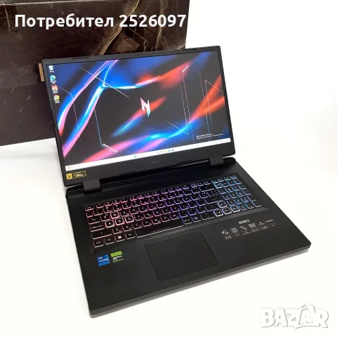ACER Nitro 5/17.3” 144Hz/i7-12650H/RTX 4050/16GB DDR5/1TB/RGB, снимка 3 - Лаптопи за игри - 55856340