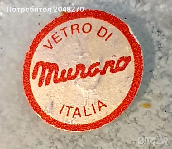 Уникат Часовник Оргинално Венецианско Стъкло МУРАНО с маркировка. , снимка 3 - Стенни часовници - 36091292