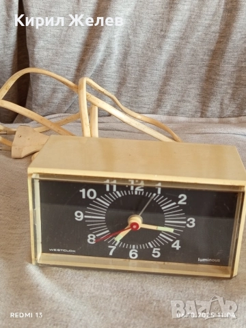 Стар настолен часовник WESTCLOX LUMINOUS SCOTLAND рядък 15500