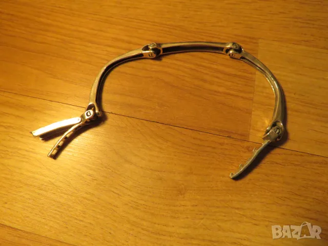   Старинна масивна мъжка сребърна гривна тип белезници уникален модел и красота за теб сребро, снимка 4 - Гривни - 50026319