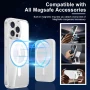 gueche Магнитен калъф за iPhone 16 pro max, прозрачен, съвместим с MagSafe, снимка 6