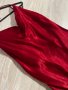 Червен сатенен топ с гол гръб ZARA, снимка 3