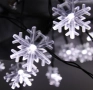 Многоцветни коледни LED лампички със снежинки , снимка 3