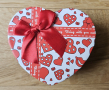 Кутия във формата на сърце 10,5 х 9,5 х 6 см Подаръча кутия за подарък НОВА