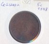 Сейшели, Сейшелски острови 5 цента 1948 година, снимка 1 - Нумизматика и бонистика - 34215263