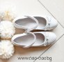 №19-№26, Бели официални бебешки обувки - Балеринки за момиче с панделка за кръщене или повод, снимка 9
