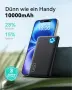 INIU Power Bank 10 000mAh Тънък високоскоростен USB‑C вход/изход тройни 3A – Черен, снимка 5
