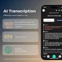 Диктофон с AI транскрипция и резюме FOCASE REC Аудио рекордер Мини AI гласов рекордер, снимка 4