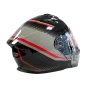 Mодуларна каска за мотор черно/червено, снимка 6