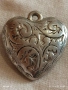 ПОСРЕБРЕН РОМАНТИЧЕН АЖУРЕН АРТ НУВО СТИЛ МЕДАЛЬОН СЪРЦЕ 19486, снимка 2
