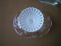 Купа бонбониера овална кристало двуцветно стъкло , снимка 9