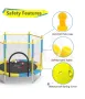 Батут за деца на открито с предпазна мрежа и U-образни крака , Детски батут , Поддържа до 130 кг , снимка 4