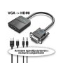 Vention адаптер Adapter VGA to HDMI with sound - Active converter with AUX-in and Micro USB  - ACNBB, снимка 1 - Кабели и адаптери - 41363551