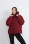 Дамско късо зимно яке в Бордо, снимка 2