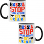Чаша RUSSIA STOP YOUR ATTACK ON UKRAINE, снимка 1 - Чаши - 36177538