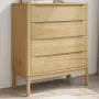 vidaXL Скрин FLORO, восъчнокафяв, бор масив, снимка 2