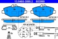 НАКЛАДКИ ПРЕДНИ С ДАТЧИК .АТЕ.MERCEDES E T-MODEL (S211), E (VF211), E (W211, снимка 2