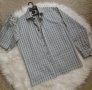 Мъжка риза в ситно сиво-бяло каре , снимка 1 - Ризи - 41813319