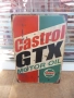 Метална табела Моторно масло Castrol GTX motor oil туба смяна двигател скорости автомобилно коли, снимка 1