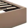 vidaXL Легло с повдигащ механизъм капучино изкуствена кожа 180x200 cм, снимка 9