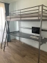 Високо легло-надстройка с работен плот и матрак, снимка 2