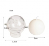 3D сфера топче пластмасова PVC форма молд за направа на топче топка кръг свещ шоколад сапун декор, снимка 1