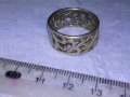 Старинен ФЛОРАЛЕН СРЕБЪРЕН РЕТРО ПРЪСТЕН ВИСОКА ПРОБА СРЕБРО АЖУРНА РЪЧНА МАЙСТОРСКА ИЗРАБОТКА 40621, снимка 14