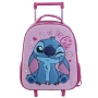Ученическа раница на колелца Stich, Розов, 27x10x32 см., снимка 1